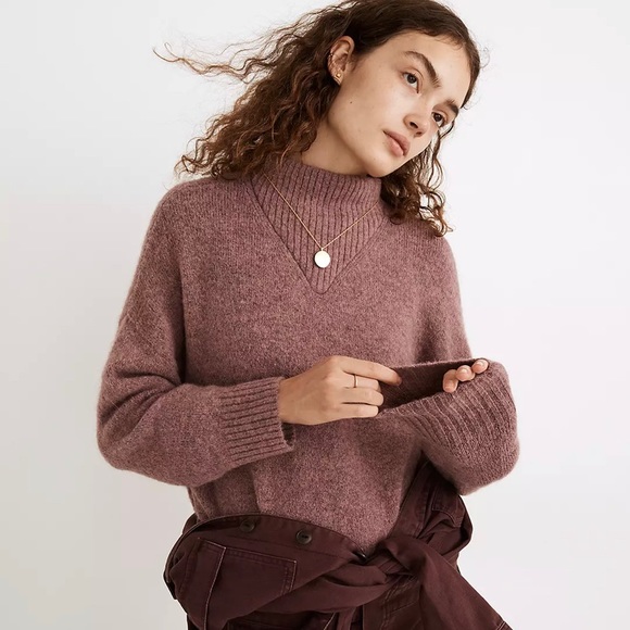 MADEWELL: Dillon Mockneck Pullover Sweater medium - Picture 5 of 8